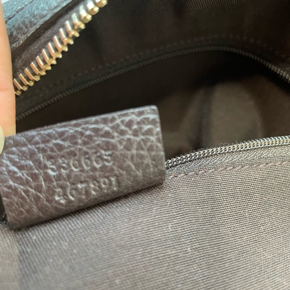 Gucci Leather Handbag Dark Brown Authentic - Picture 6 of 16
